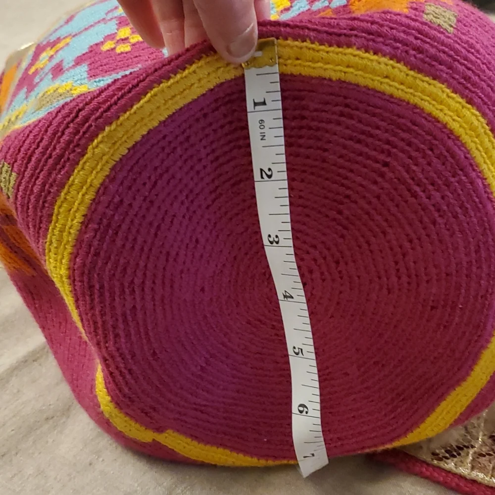 Handmade Colorful Festival Crossbody Bucket Bag – Boho Chic Travel Purse